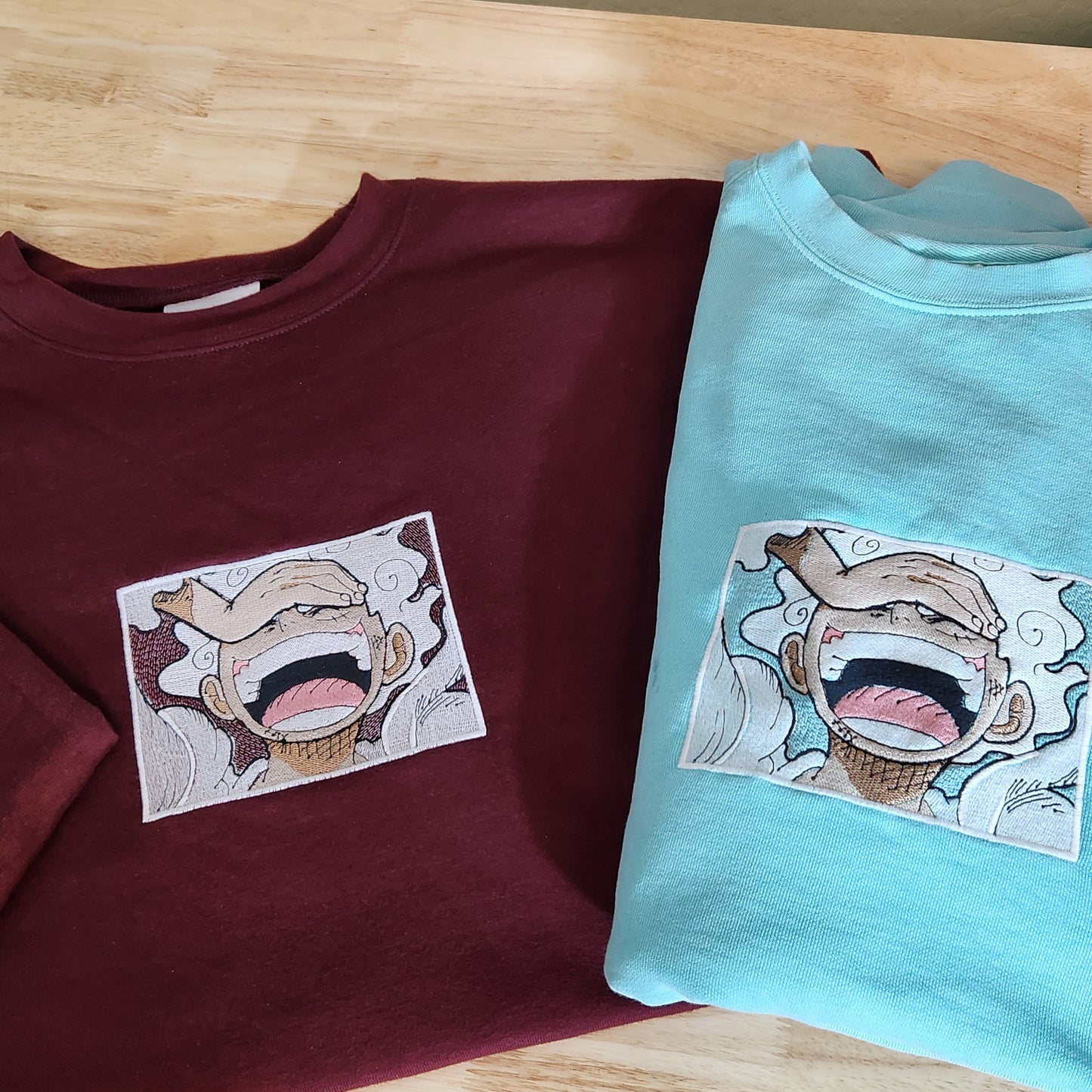 Gear 5 Luffy Embroidered Sweatshirt – One Piece Anime Crewneck