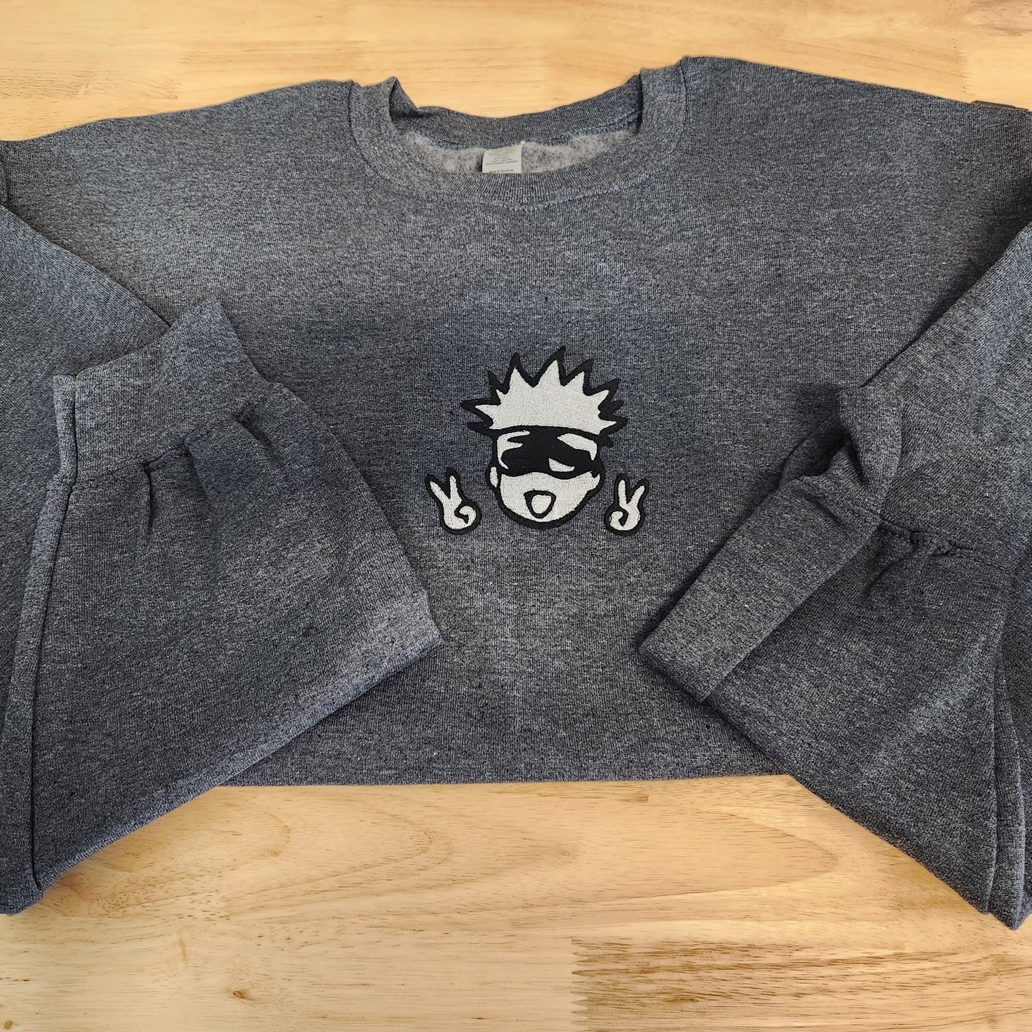 Gojo Satoru Embroidered Sweatshirt β Jujutsu Kaisen Anime Crewneck