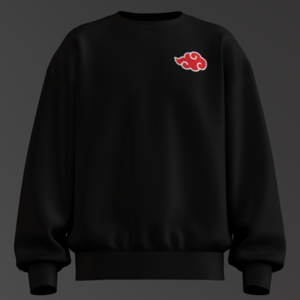 Akatsuki Cloud Embroidered Crewneck – Naruto Anime Sweatshirt