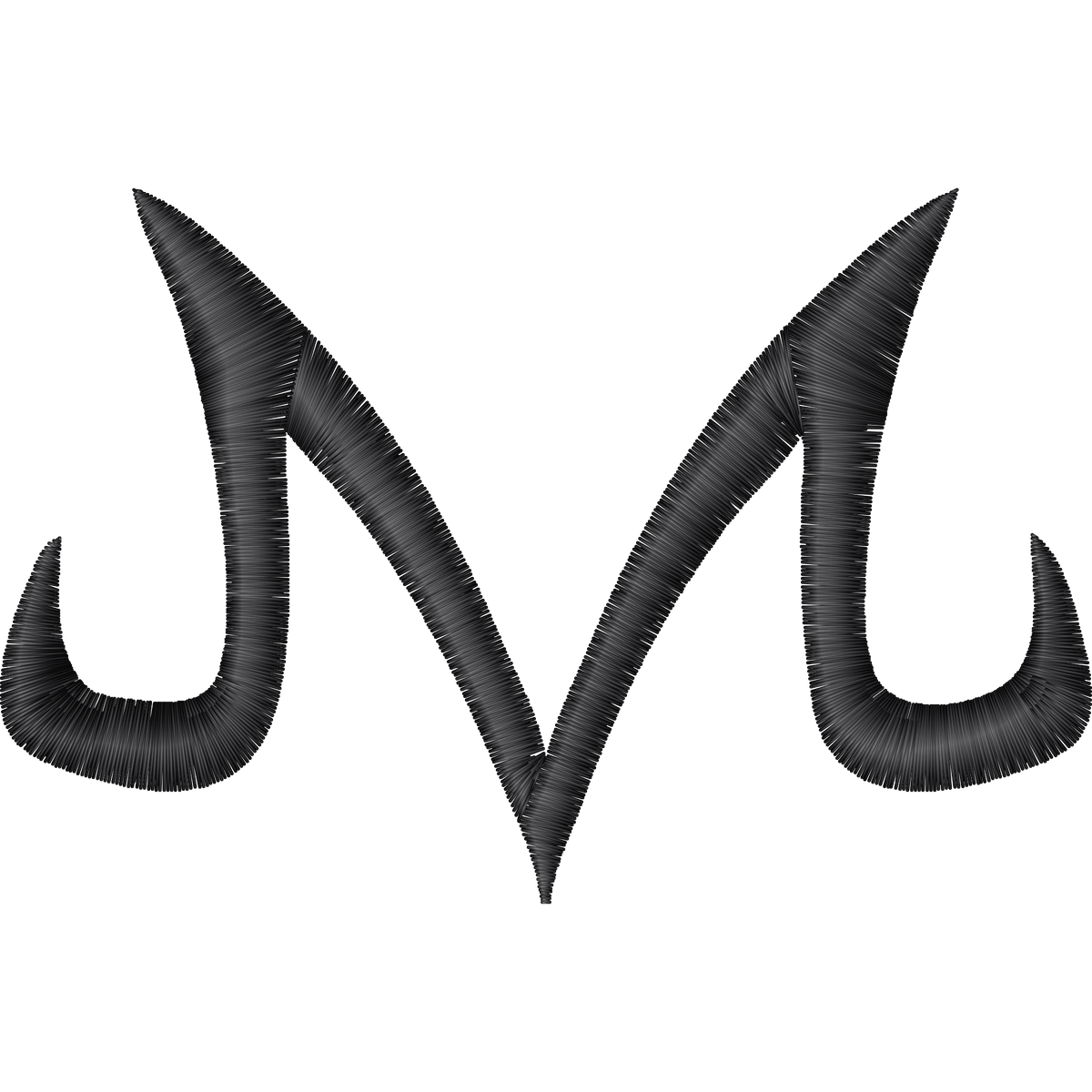 Majin Symbol Black machine embroidery stitch preview