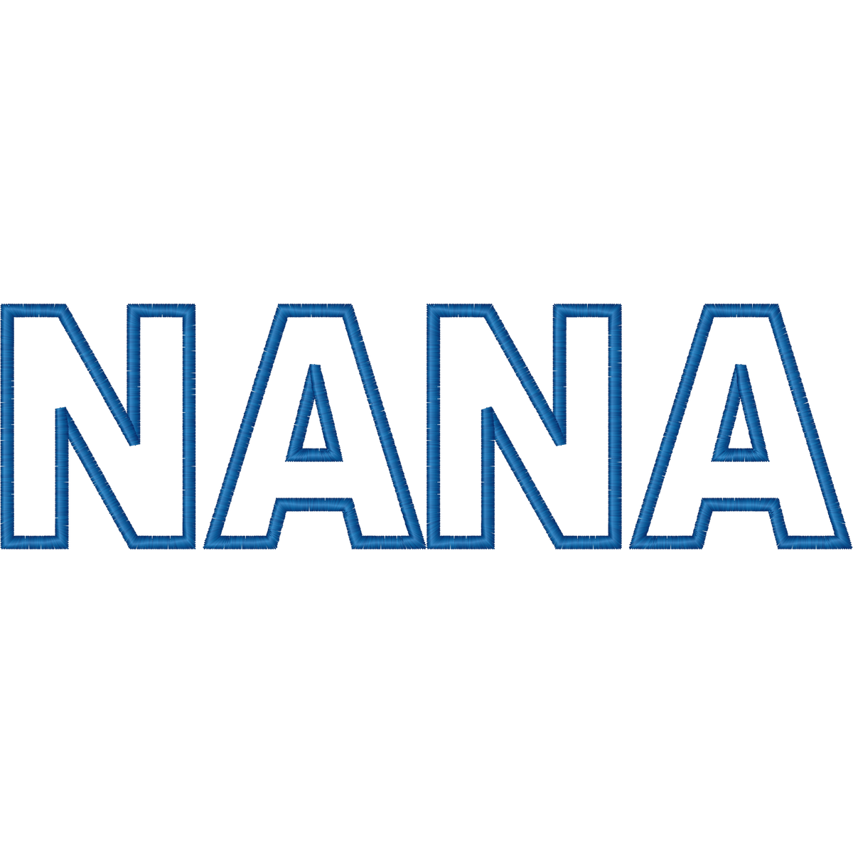 NANA Outline Letters machine embroidery stitch preview