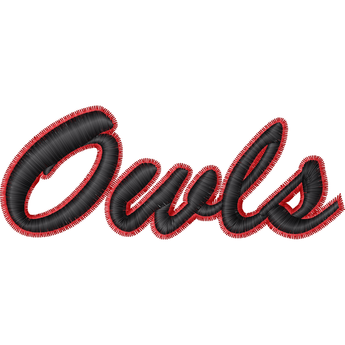 Owls Script Lettering machine embroidery stitch preview