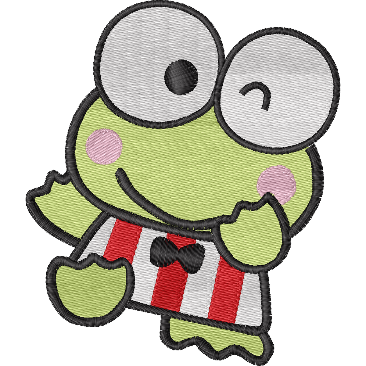 Keroppi Frog machine embroidery stitch preview