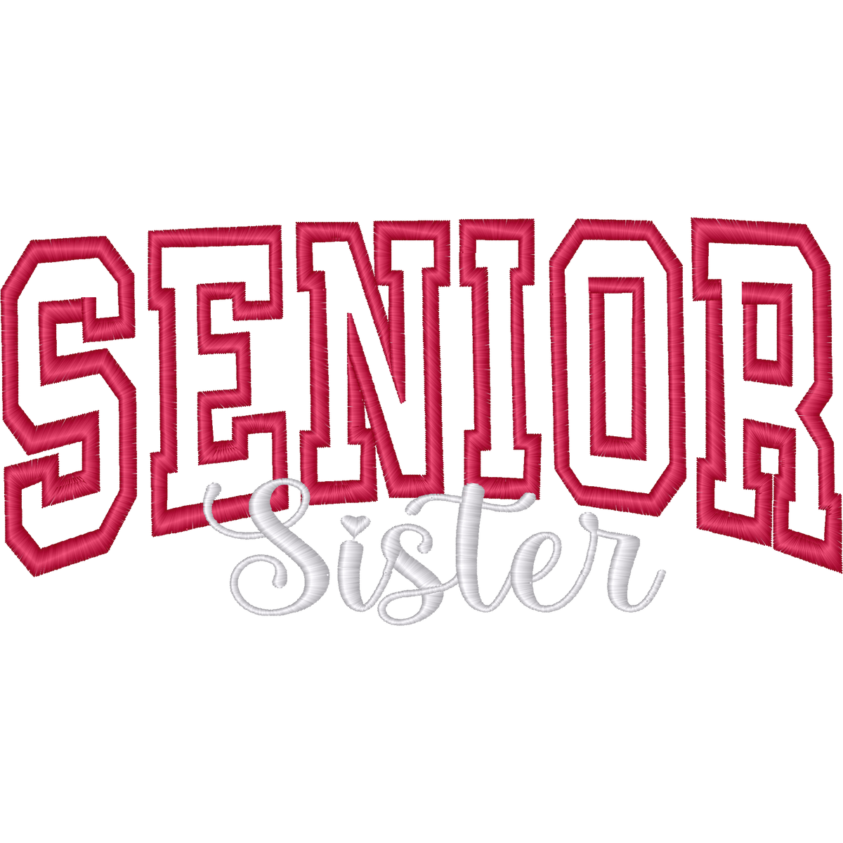 Senior Sister machine embroidery stitch preview