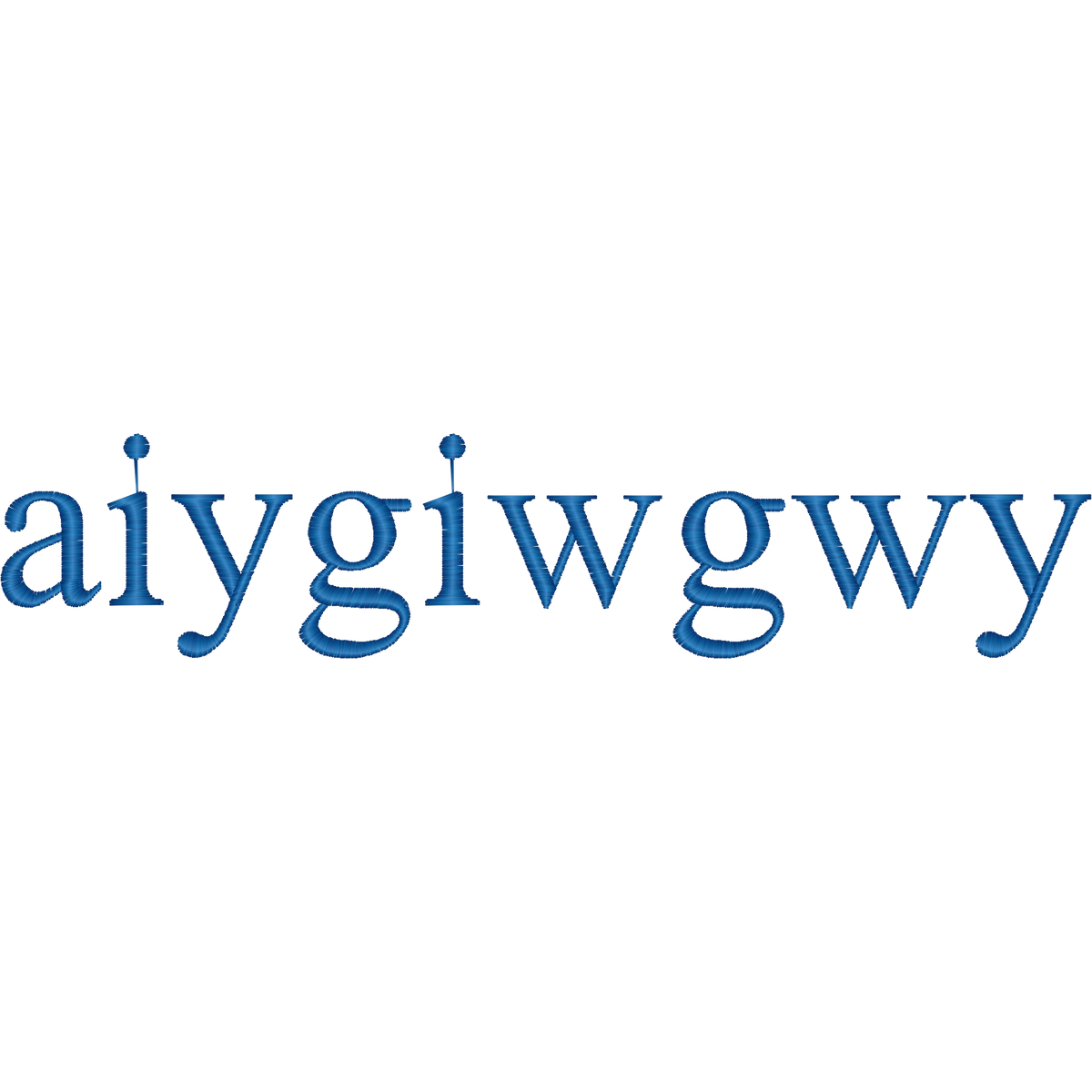 AIYGIWGWY Lettering machine embroidery stitch preview