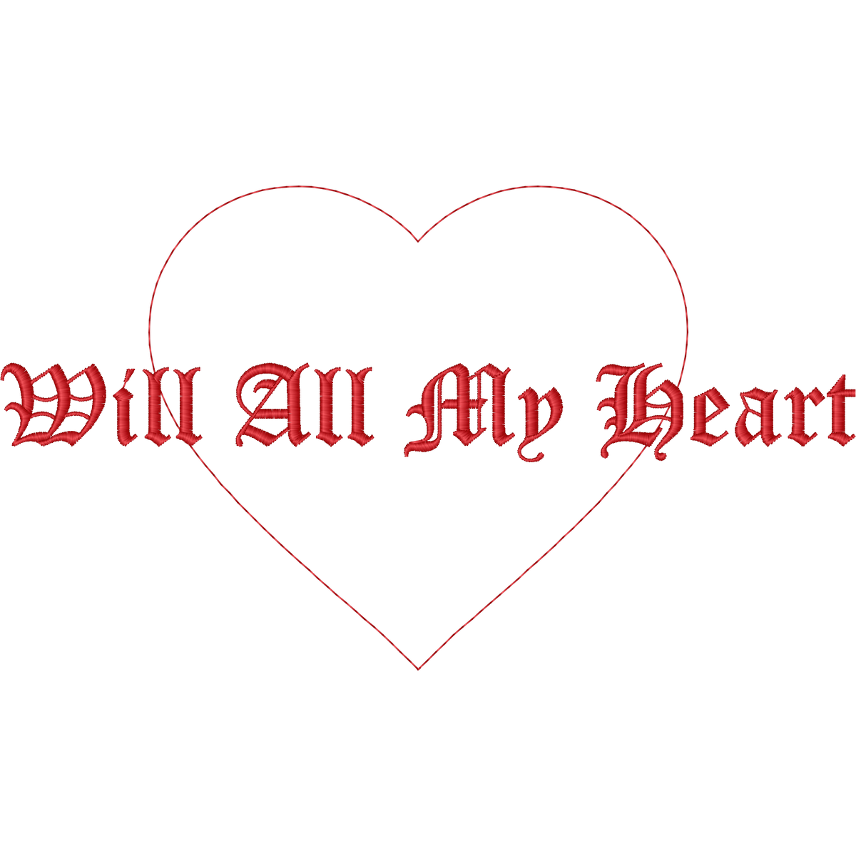 With All My Heart machine embroidery stitch preview