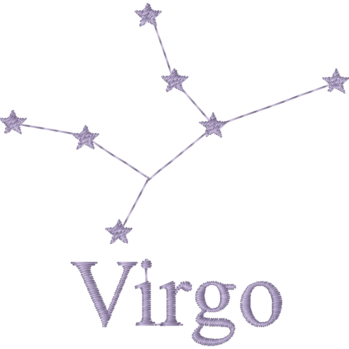 Virgo Constellation machine embroidery stitch preview