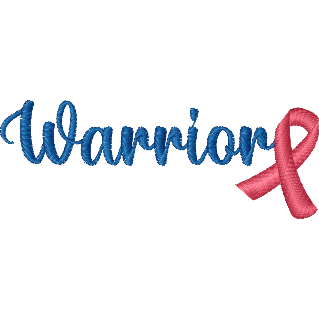 Warrior Pink Ribbon machine embroidery stitch preview
