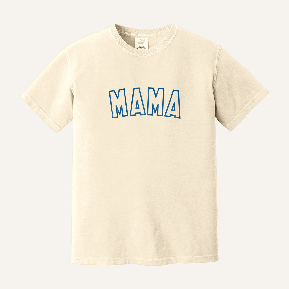 MAMA Outline Embroidered Sweatshirt – Comfort Colors Tee in Ivory