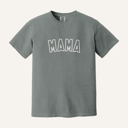 MAMA Outline Embroidered Sweatshirt – Comfort Colors Tee in Grey