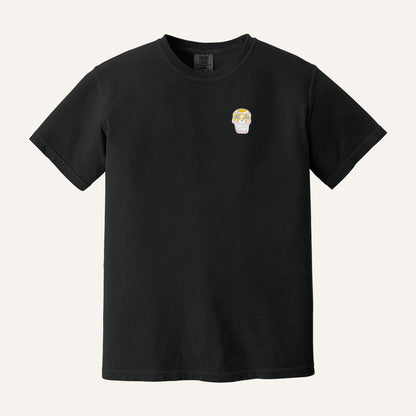 Sugar Skull Embroidered Tee – Comfort Colors Tee in Black