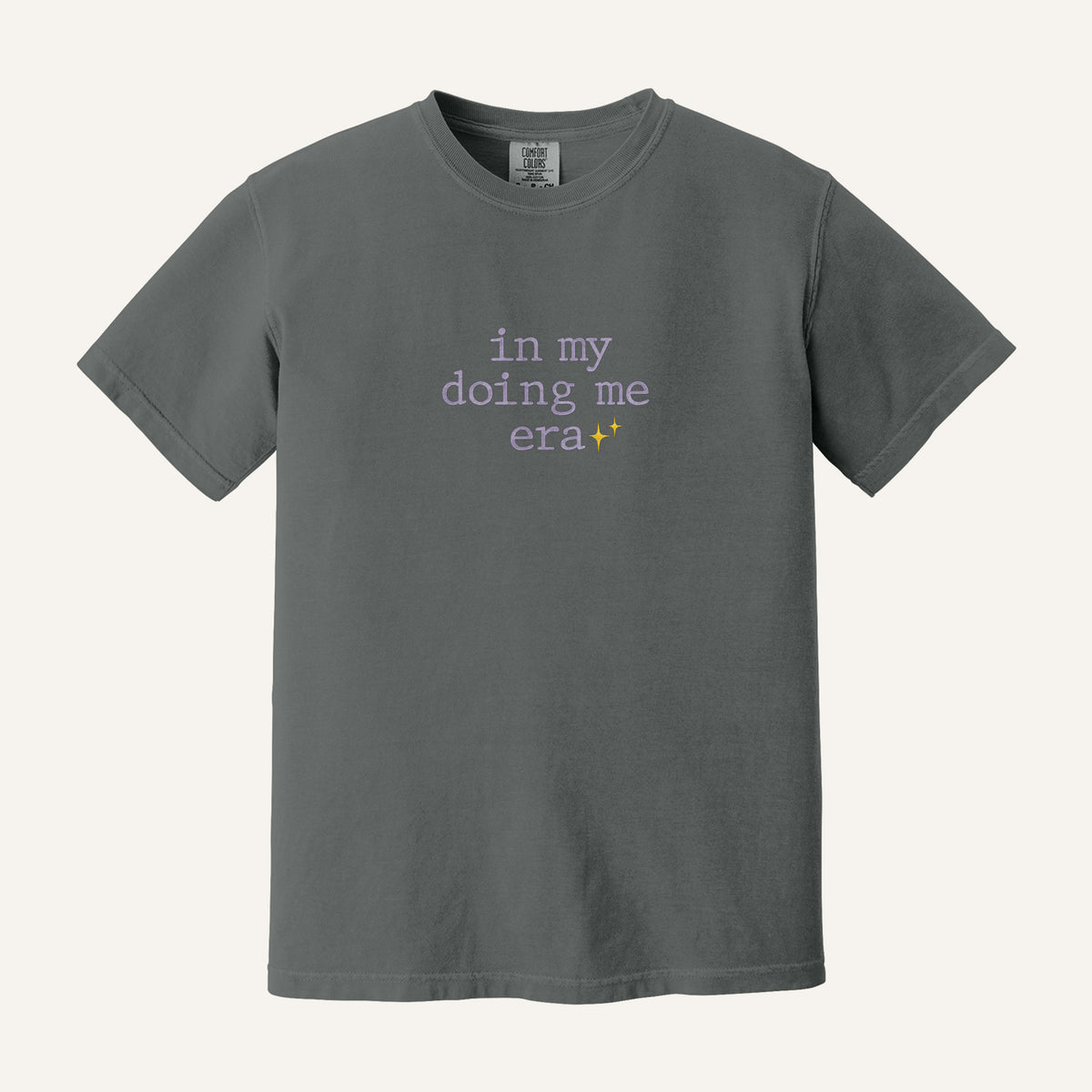 In My Doing Me Era Embroidered Sweatshirt – Comfort Colors Tee in Pepper