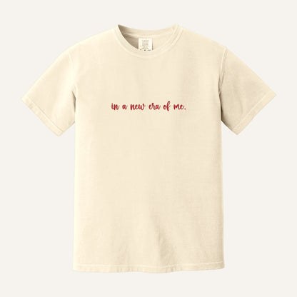 In a New Era of Me Embroidered Sweatshirt – Comfort Colors Tee in Ivory