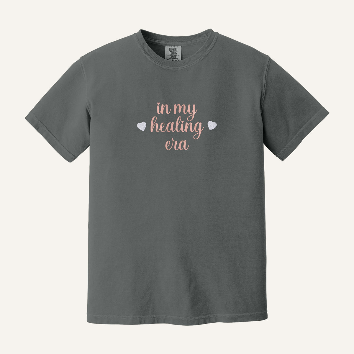 In My Healing Era Embroidered Sweatshirt – Comfort Colors Tee in Pepper