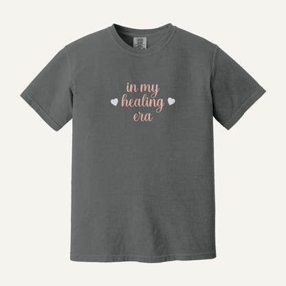 In My Healing Era Embroidered Sweatshirt – Comfort Colors Tee in Pepper