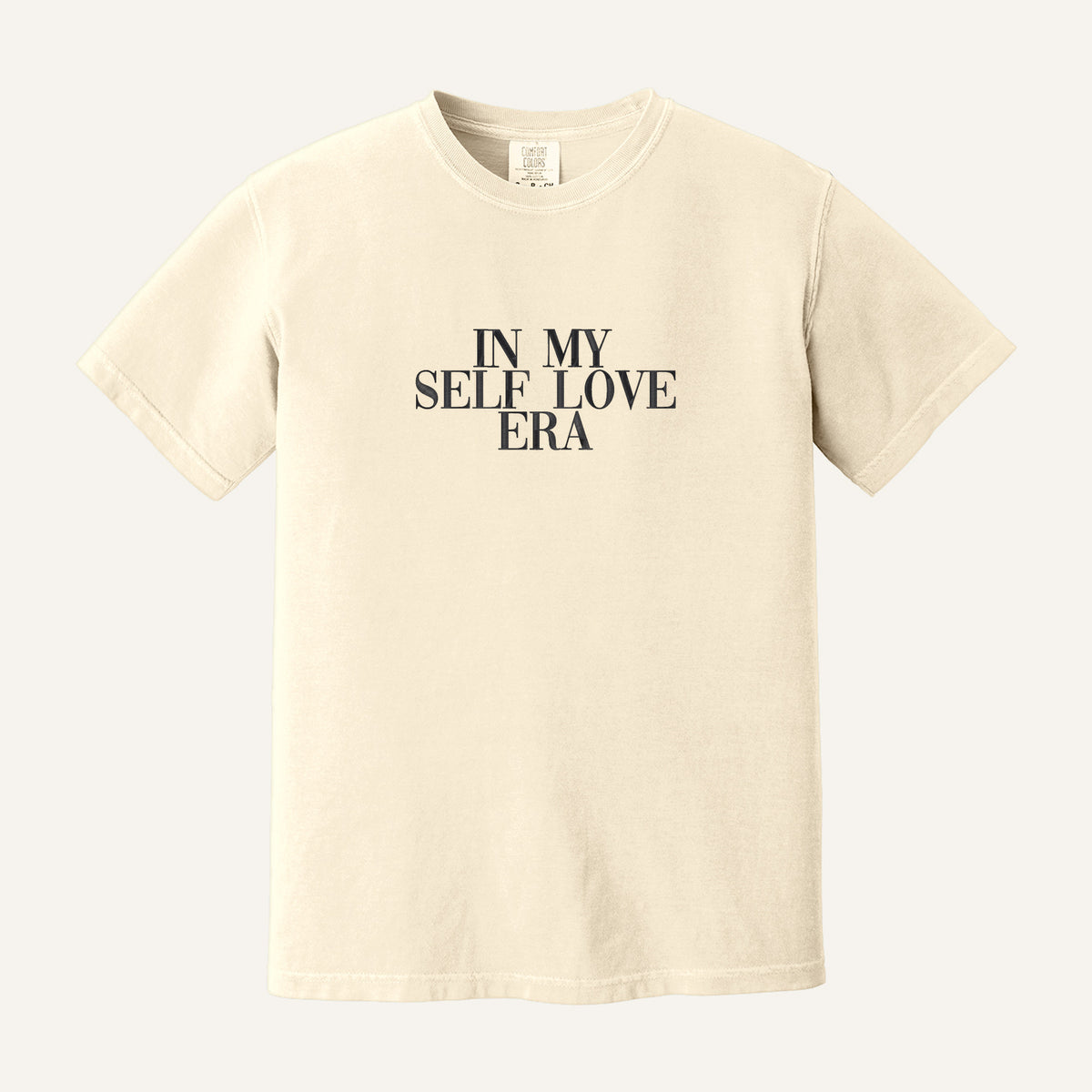 In My Self Love Era Embroidered Sweatshirt – Comfort Colors Tee in Ivory