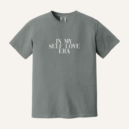 In My Self Love Era Embroidered Sweatshirt – Comfort Colors Tee in Grey