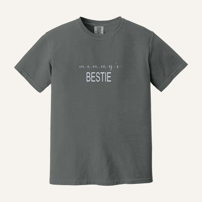 Mommy's Bestie Embroidered Tee – Comfort Colors Tee in Pepper
