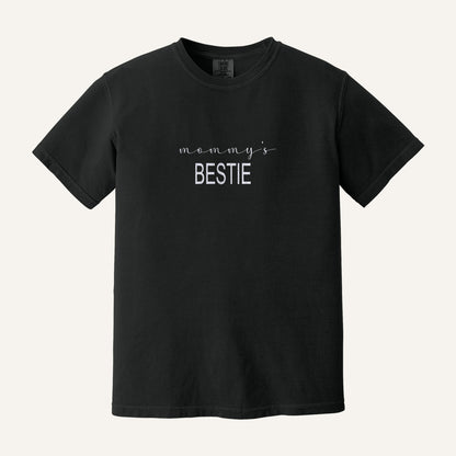 Mommy's Bestie Embroidered Tee – Comfort Colors Tee in Black