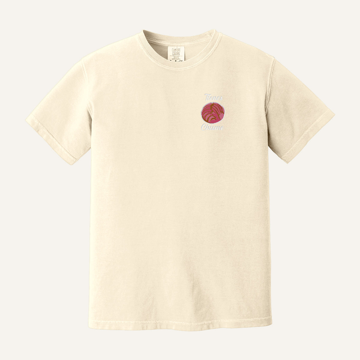Tienes Chisme Embroidered Sweatshirt – Comfort Colors Tee in Ivory