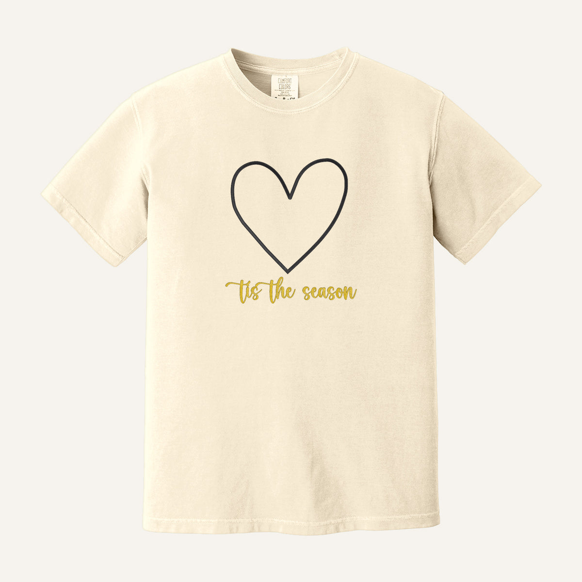 Tis the Season Embroidered Sweatshirt – Comfort Colors Tee in Ivory