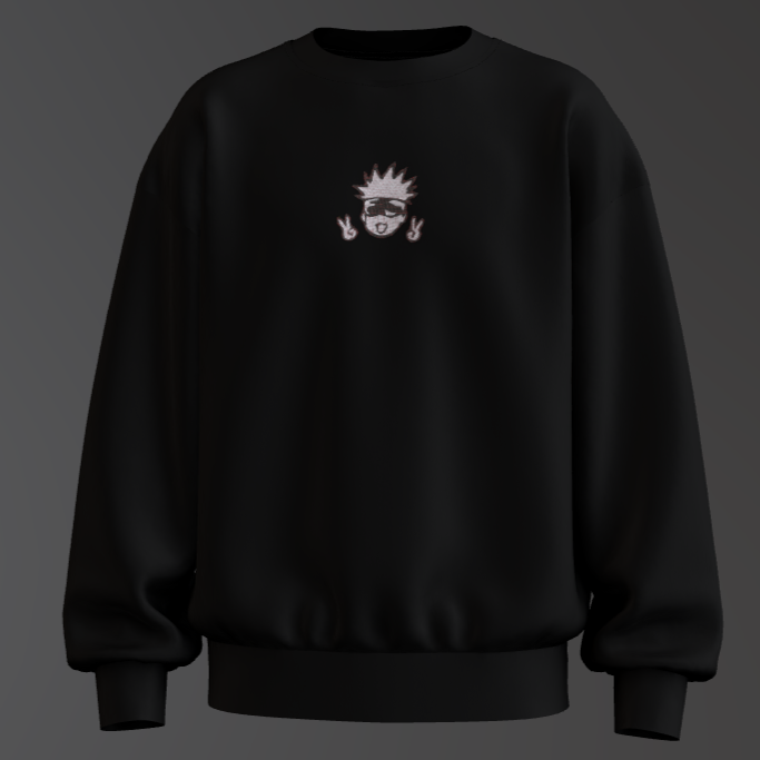 Gojo Satoru Embroidered Sweatshirt – Jujutsu Kaisen Anime Crewneck