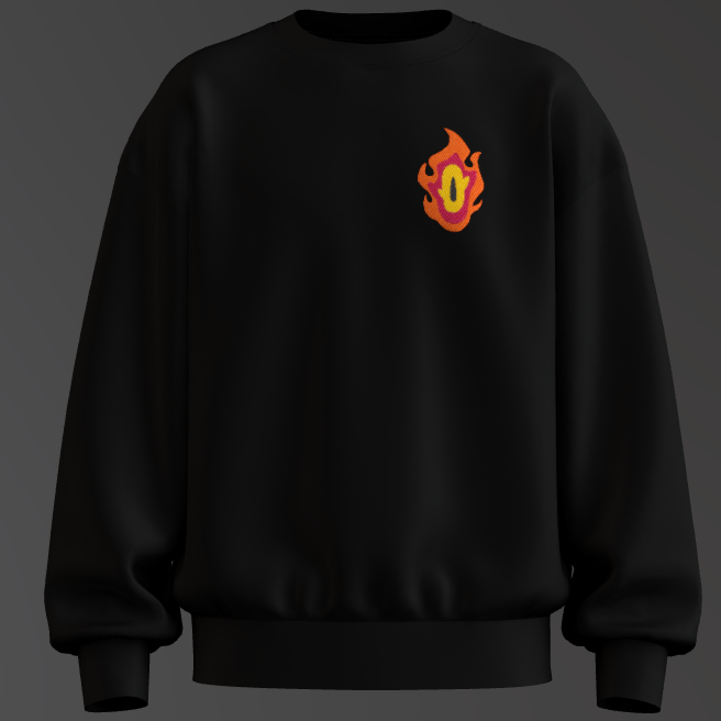 Rengoku Sword Hilt Embroidered Sweatshirt – Demon Slayer Anime Crewneck