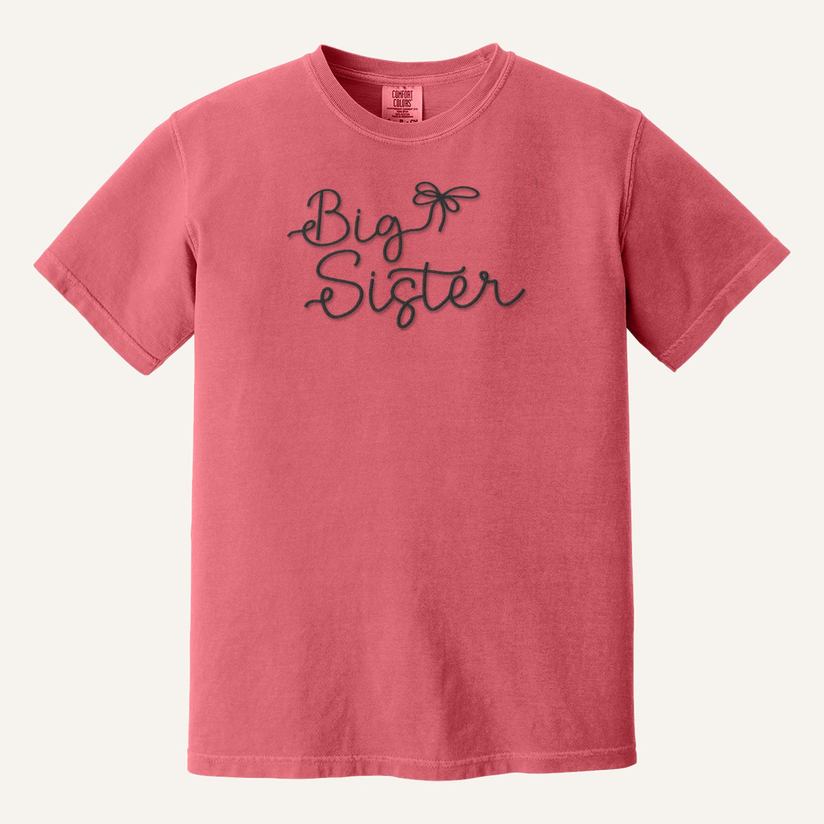 Big Sister Embroidered Sweatshirt – Comfort Colors Tee in Watermelon