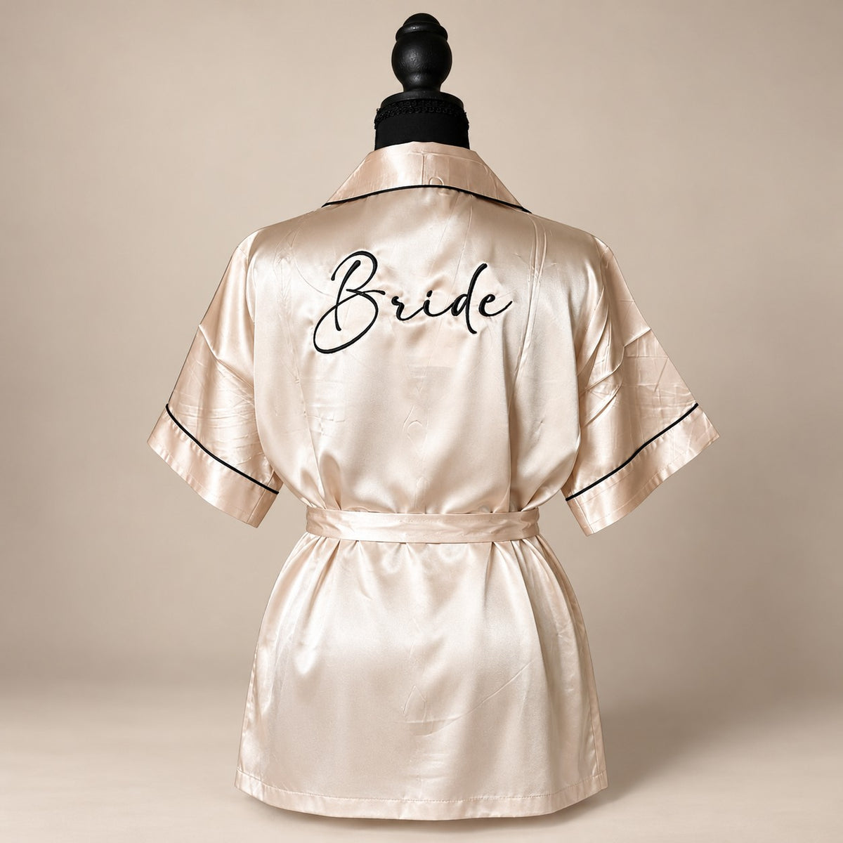 Bride Satin Shirt or Robe – Embroidered Bride Getting Ready Robe