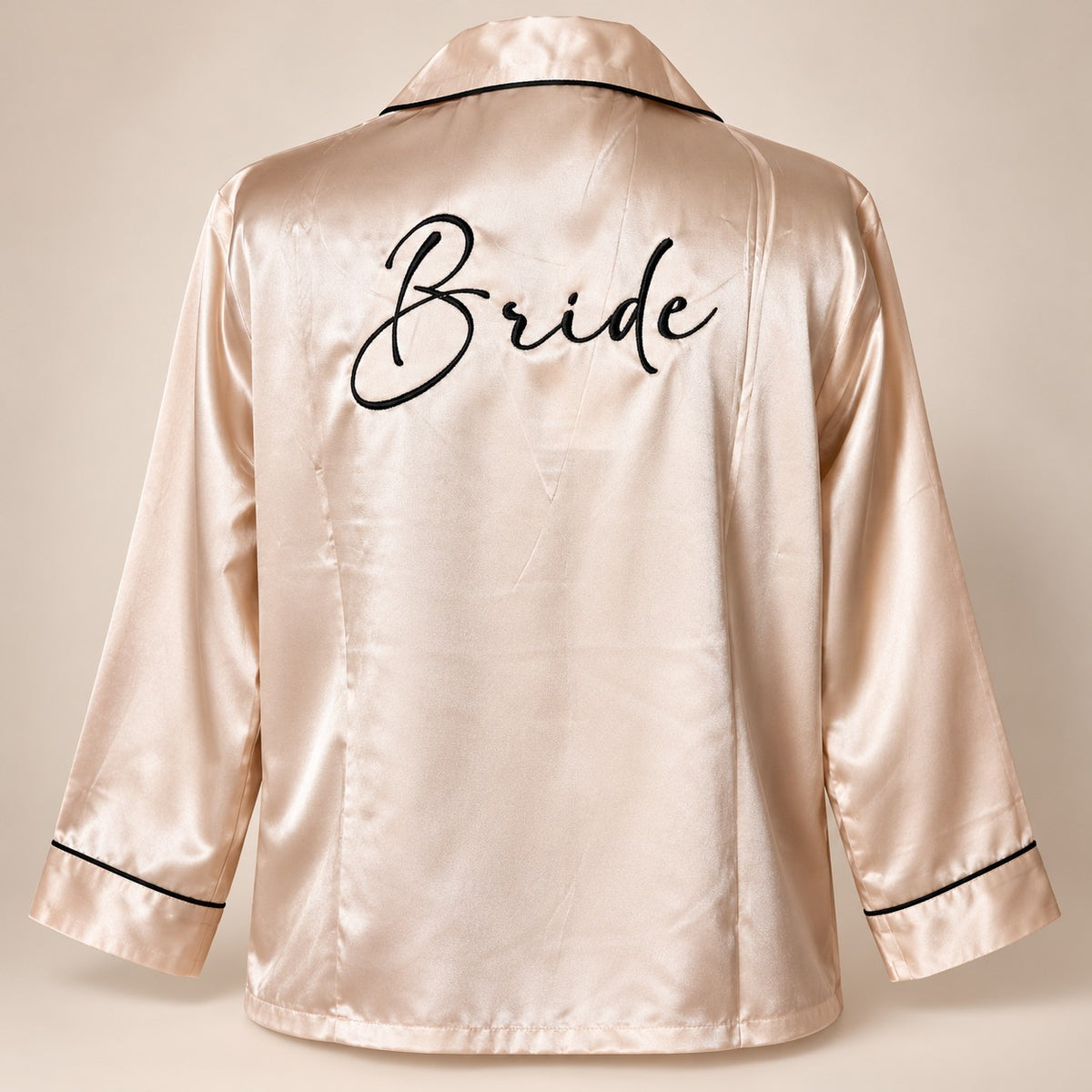 Bride Satin Shirt or Robe – Embroidered Bride Getting Ready Robe