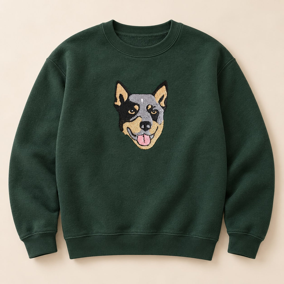 Custom Embroidered Portrait Sweatshirt From Your Photo – Pet or Person