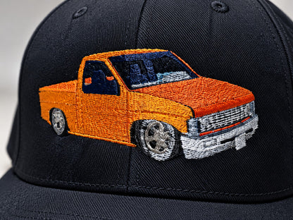 Custom Truck Embroidered Hat From Your Photo – close-up detail