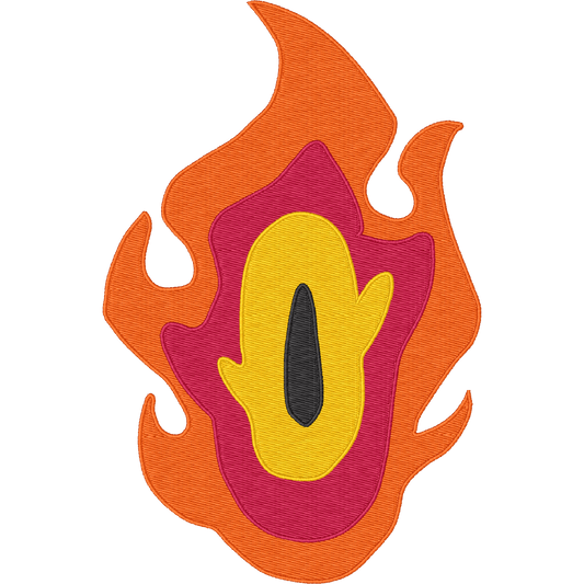 Orange Flame Symbol machine embroidery stitch preview