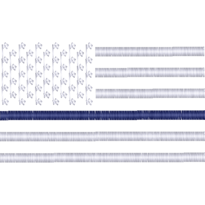 Blue Line American Flag machine embroidery stitch preview