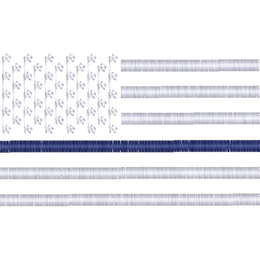 Blue Line American Flag machine embroidery stitch preview