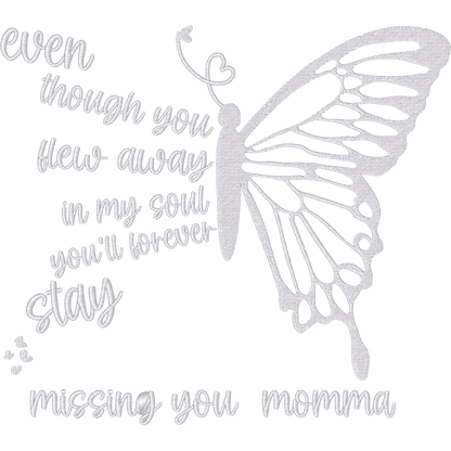 Mommy Butterfly Memorial machine embroidery stitch preview