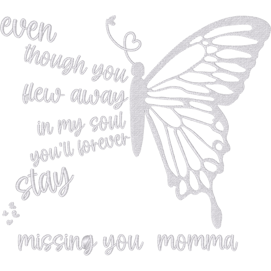 Mommy Butterfly Memorial machine embroidery stitch preview