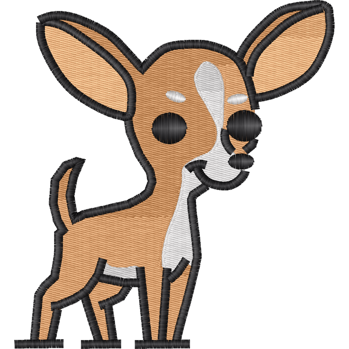 Chihuahua Dog machine embroidery stitch preview