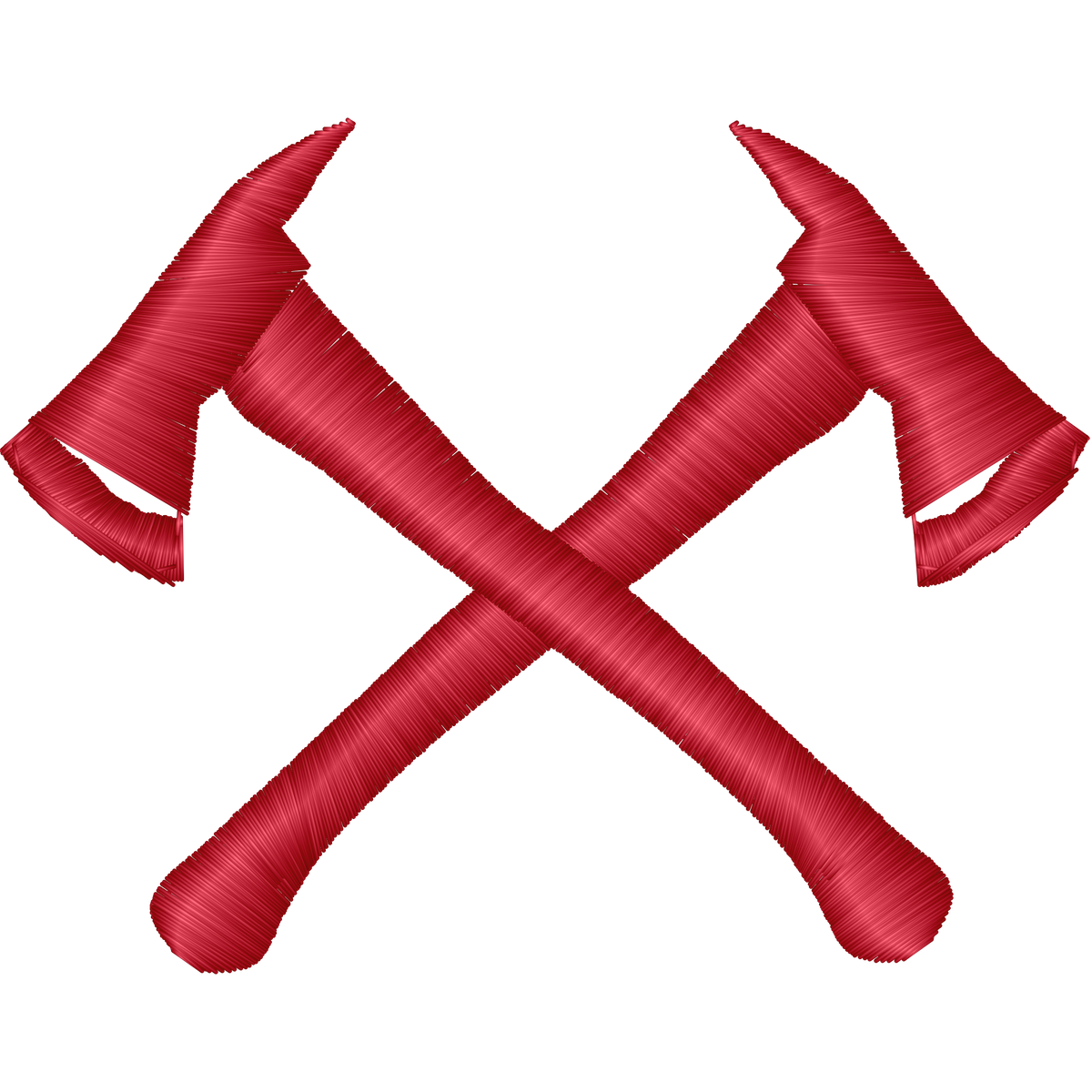 Crossed Firefighter Axes machine embroidery stitch preview