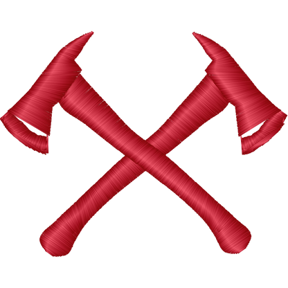 Crossed Firefighter Axes machine embroidery stitch preview