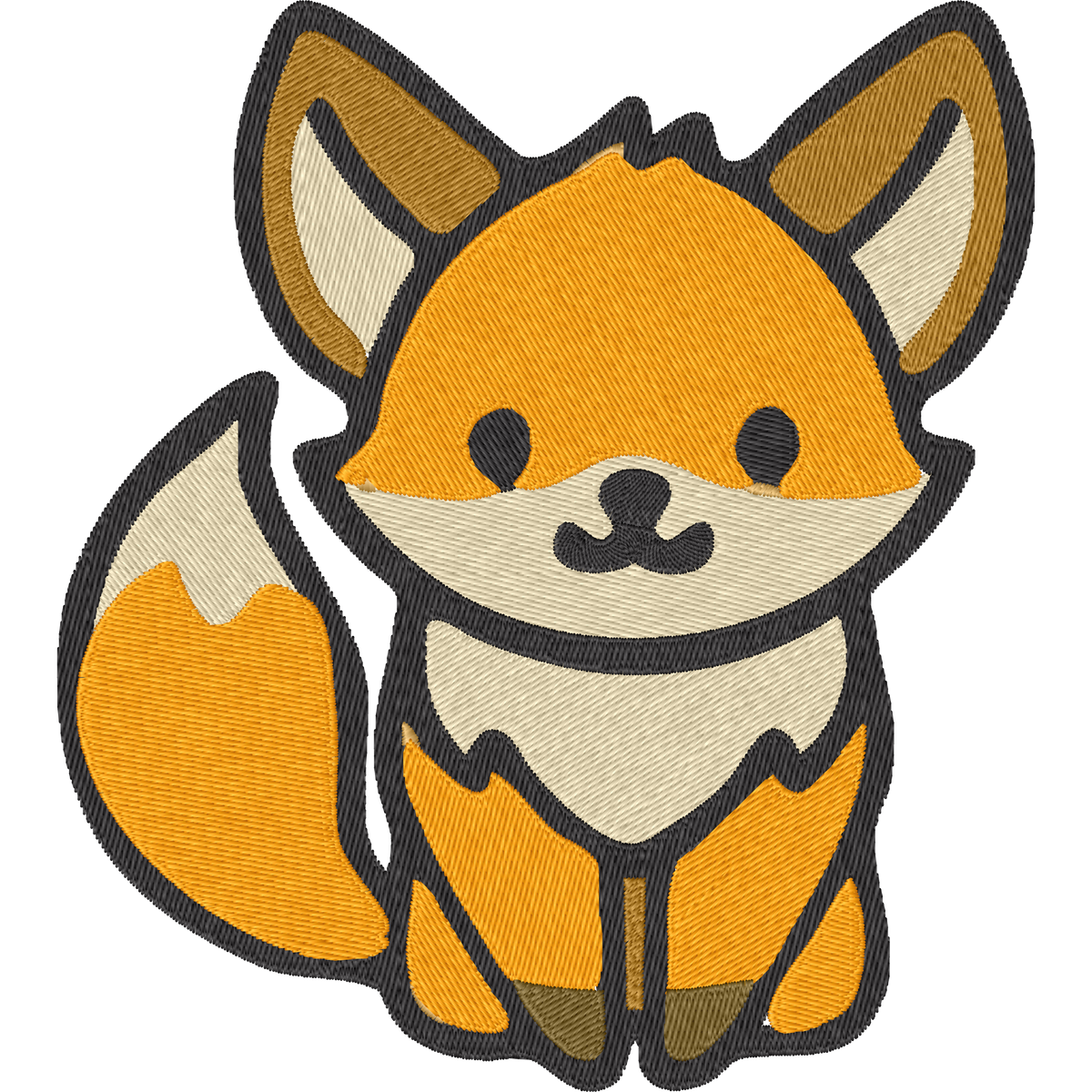 Orange Fox machine embroidery stitch preview