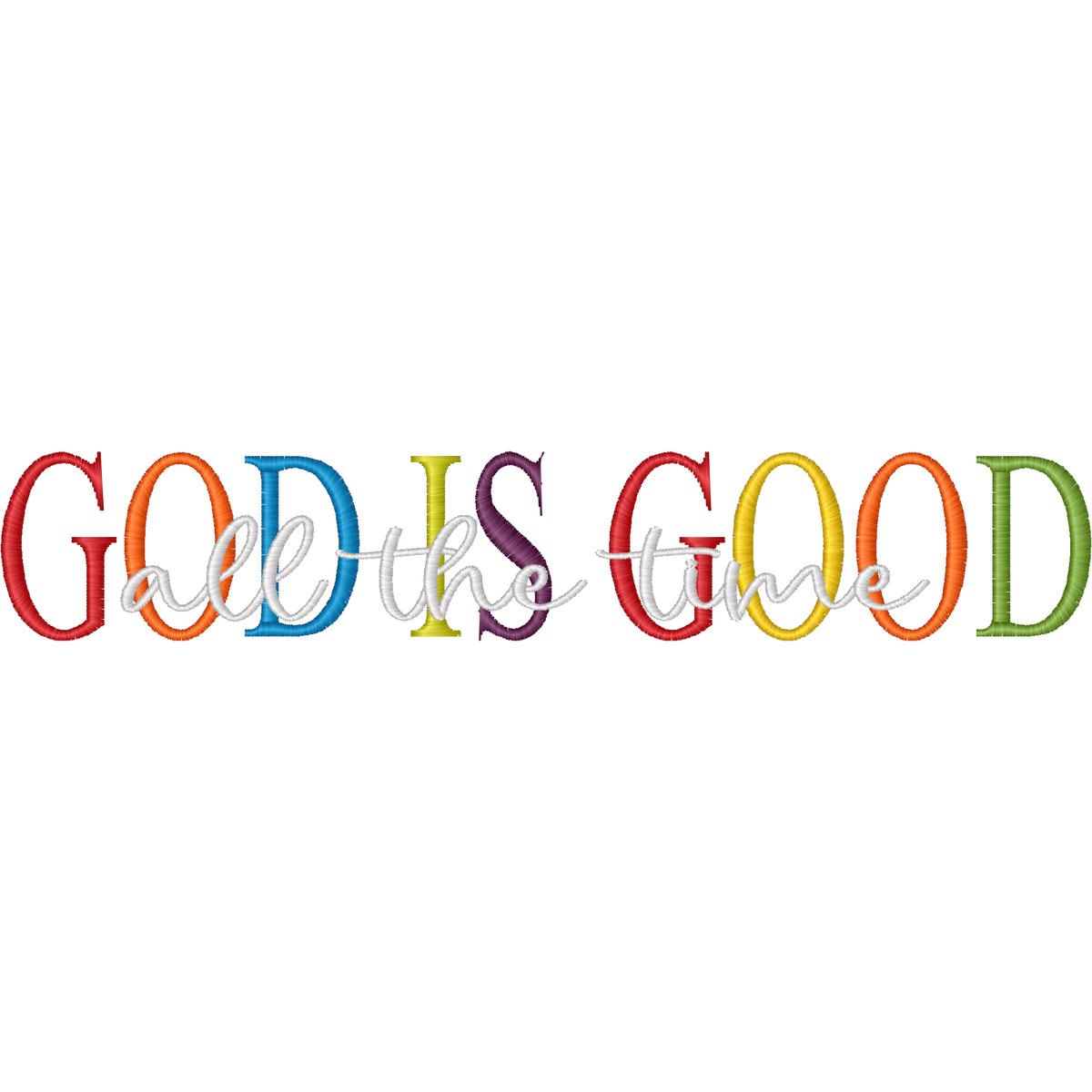 God Is Good Multicolor machine embroidery stitch preview