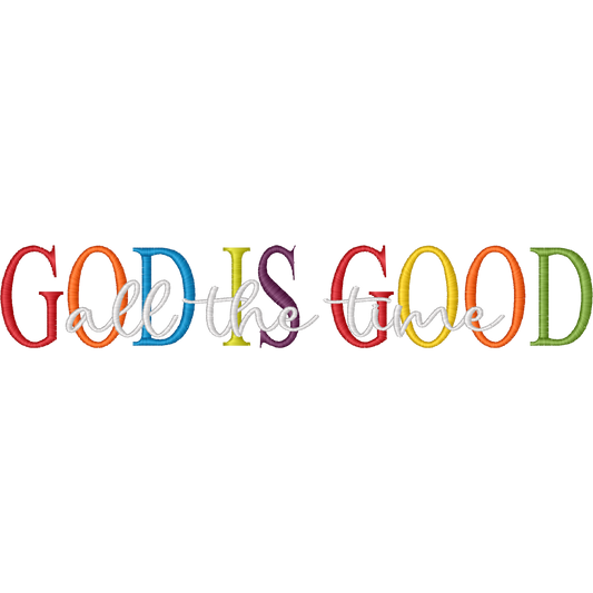 God Is Good Multicolor machine embroidery stitch preview