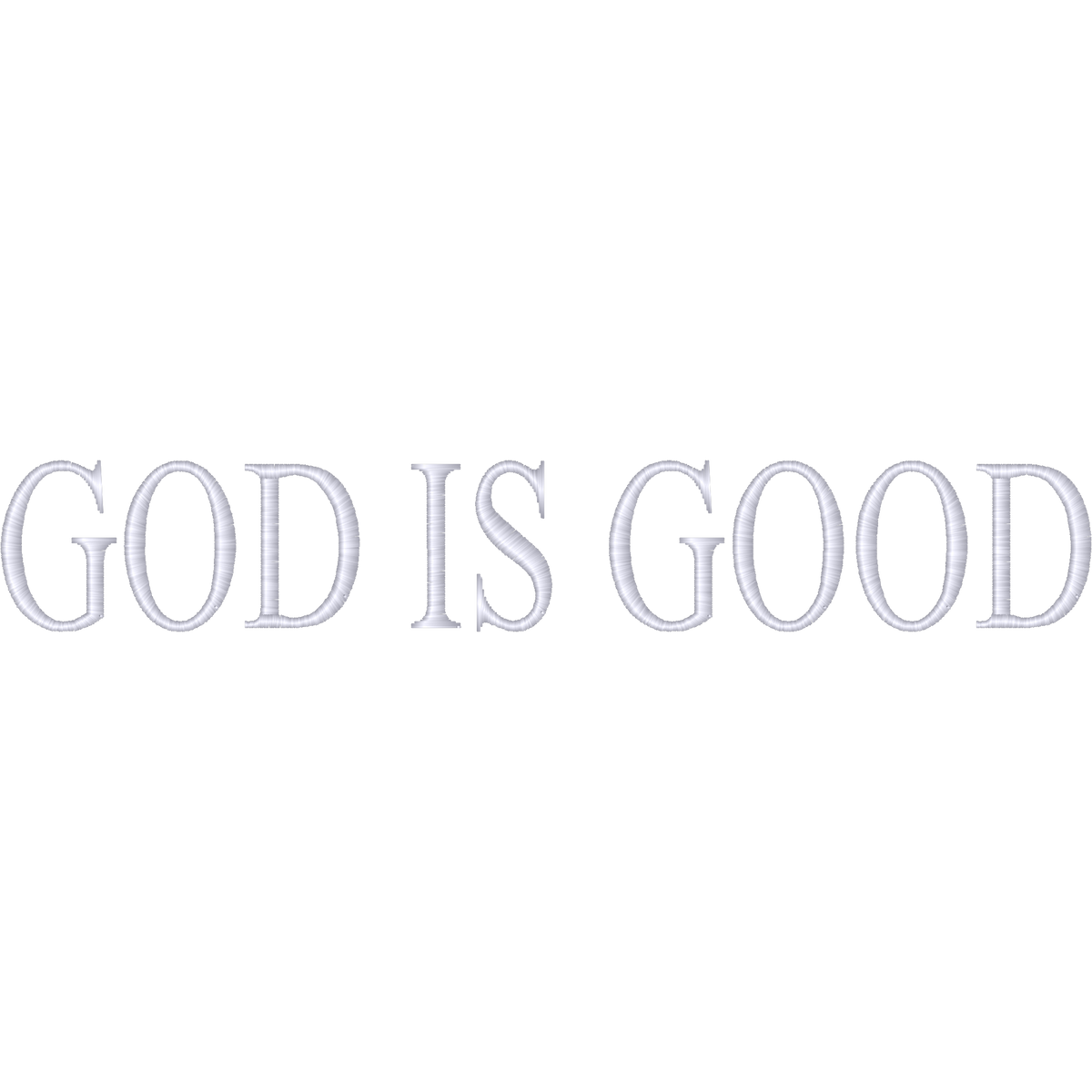God Is Good Outline Lettering machine embroidery stitch preview