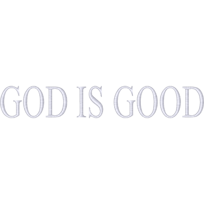 God Is Good Outline Lettering machine embroidery stitch preview