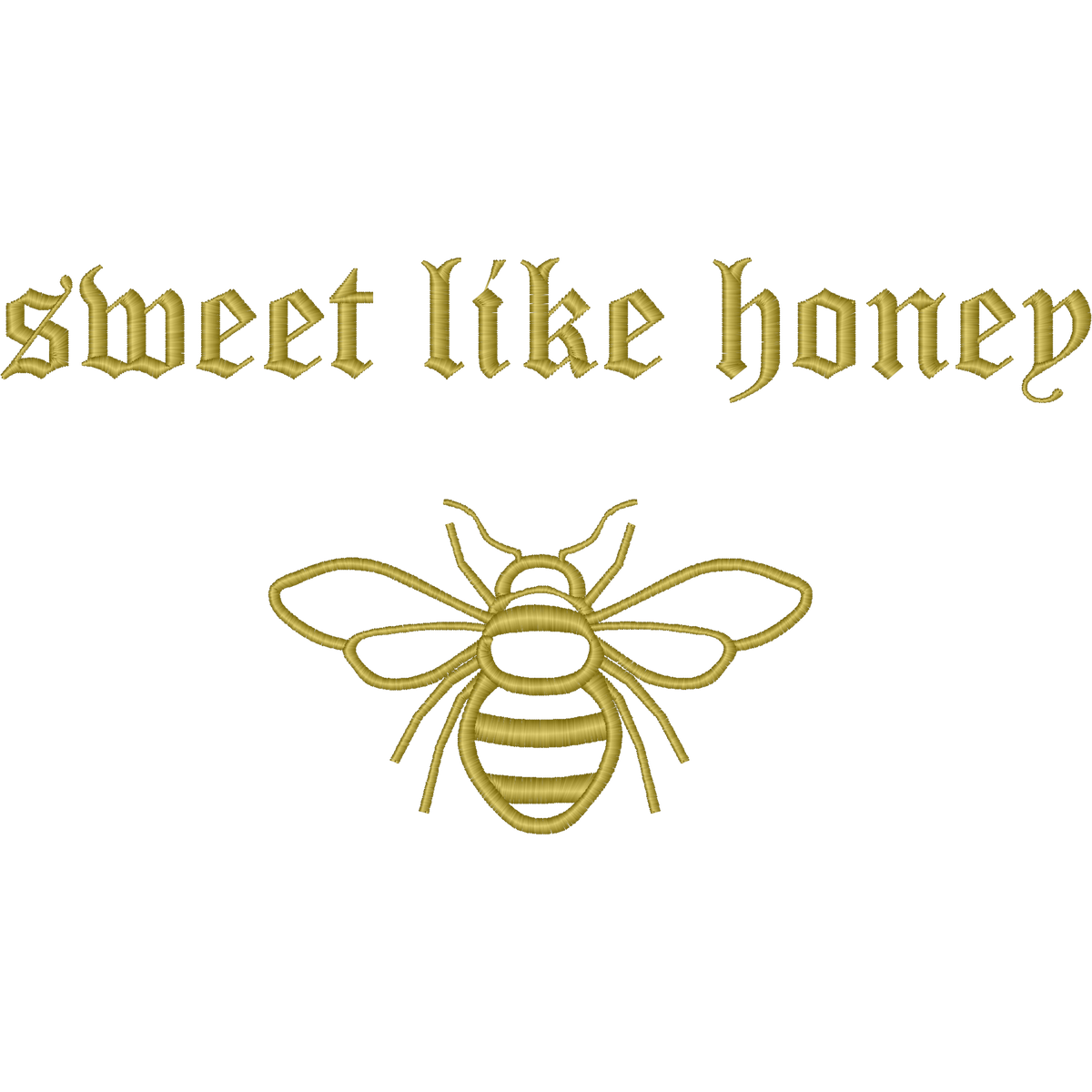 Sweet Like Honey Bees machine embroidery stitch preview