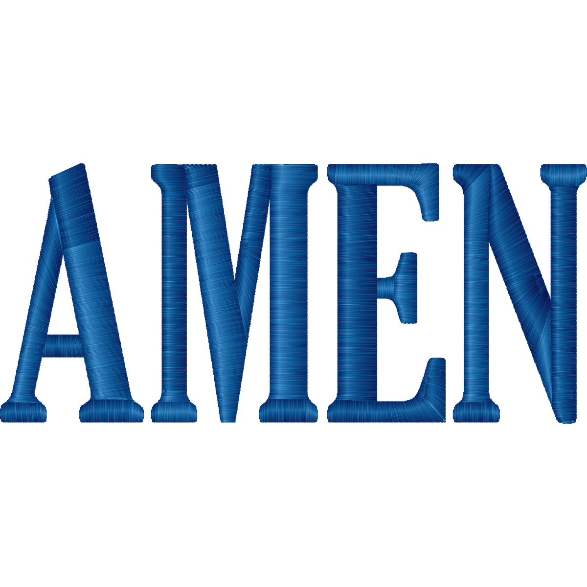 AMEN Lettering machine embroidery stitch preview