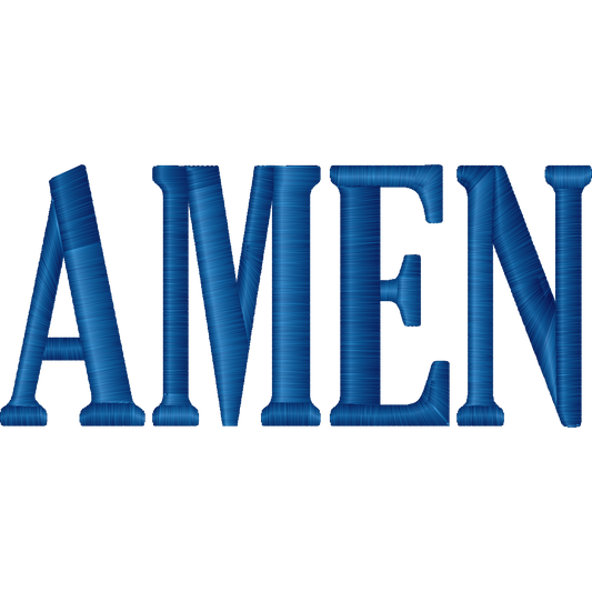 AMEN Lettering machine embroidery stitch preview