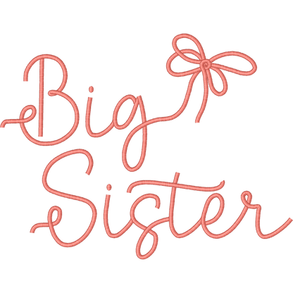 Big Sister Script and Bow machine embroidery stitch preview