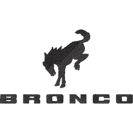 Bronco Horse Logo machine embroidery stitch preview